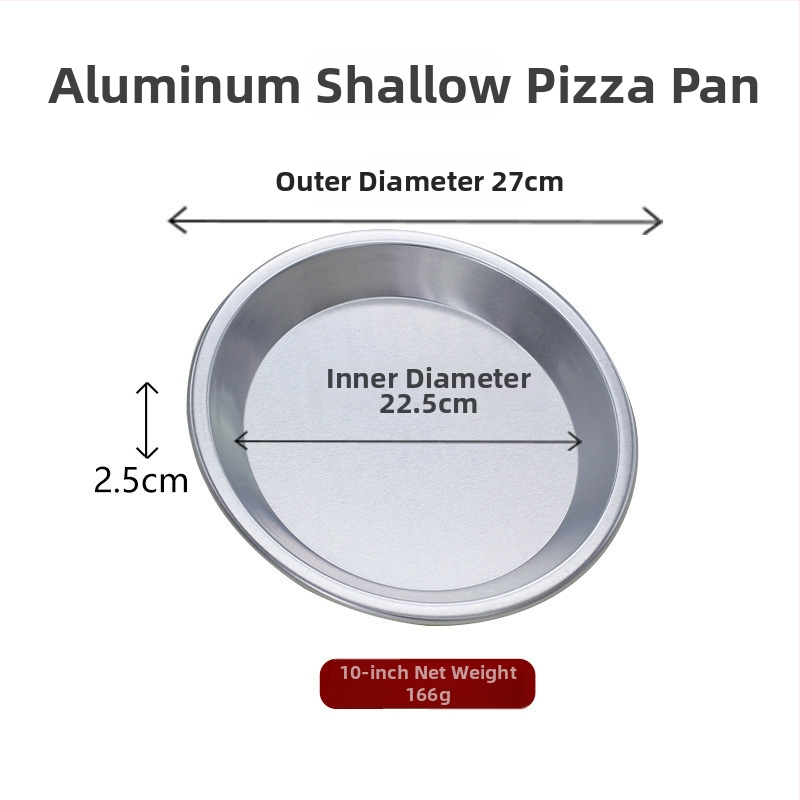 Anodizovaná panvica na pizzu, priemer 5–10 palcov, hlboká a plytá okrúhla forma na pečenie, odolný hliníkový zliatina