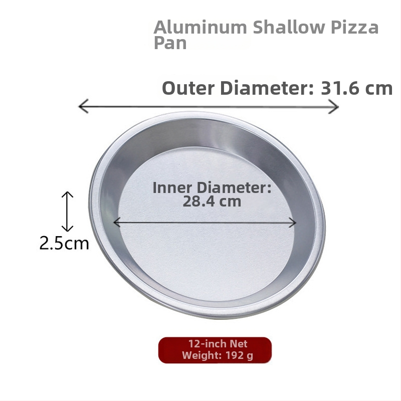 Anodizovaná panvica na pizzu, priemer 5–10 palcov, hlboká a plytá okrúhla forma na pečenie, odolný hliníkový zliatina
