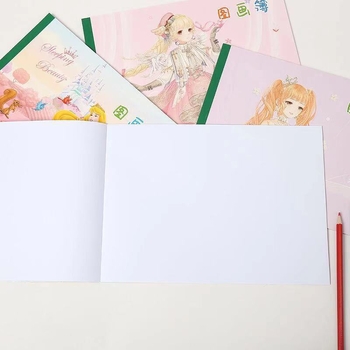 Caiet A4 pentru desene cu autocolante, pentru copii – pagini albe, carte de artă
