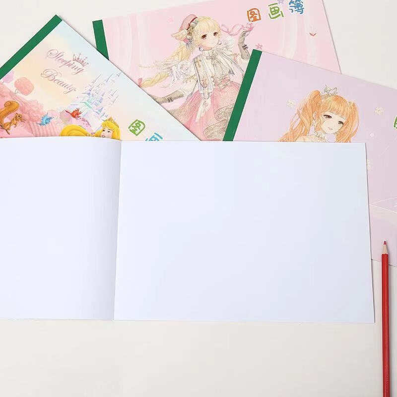 Caiet A4 pentru desene cu autocolante, pentru copii – pagini albe, carte de artă