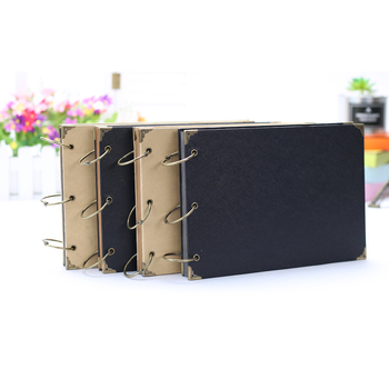 Album foto din hârtie kraft vintage, 10 inci, cu inel metalic, DIY, cu pagini detașabile