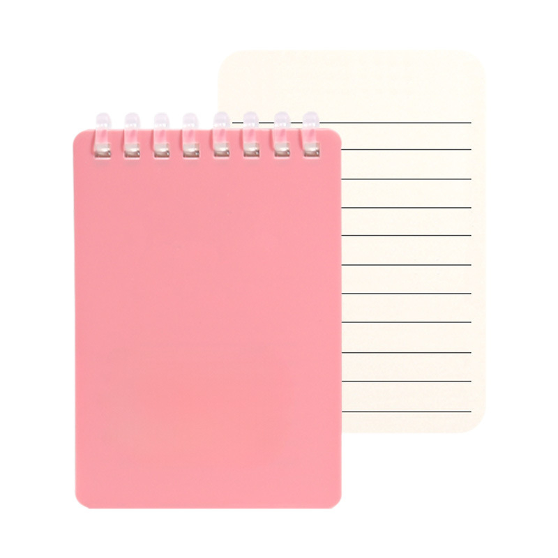 Caiet A7 portabil, mini caiet de notițe cu legare spirală, pagini cu grilă punctată, planner pliabil, caiet de buzunar cu pătrate