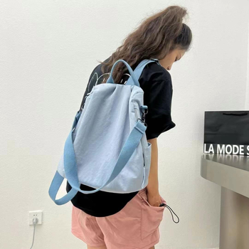 Νέος μοντέρνος ελαφρύς σάκος πλάτης για ταξίδι από νάιλον καμβά, καθημερινός και ευέλικτος για εξορμήσεις στη φύση