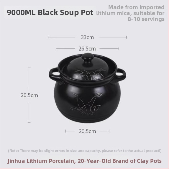 Oală ceramică de stil chinezesc pentru supă și terci, rezistentă la temperaturi înalte