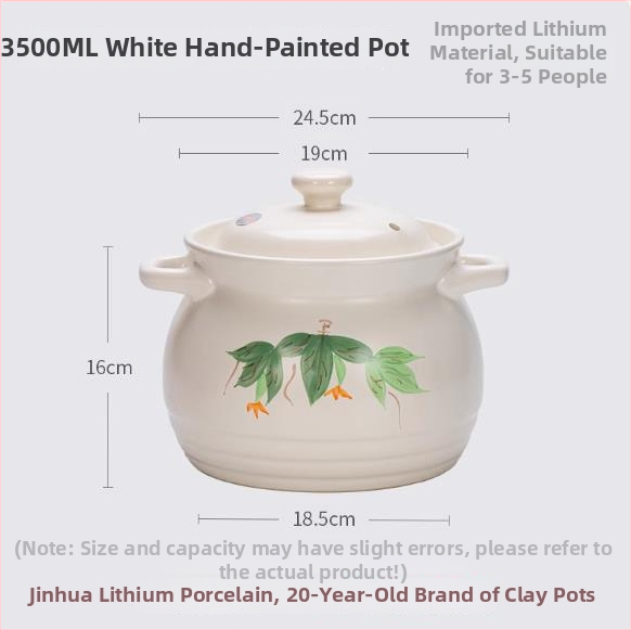 Oală ceramică de stil chinezesc pentru supă și terci, rezistentă la temperaturi înalte