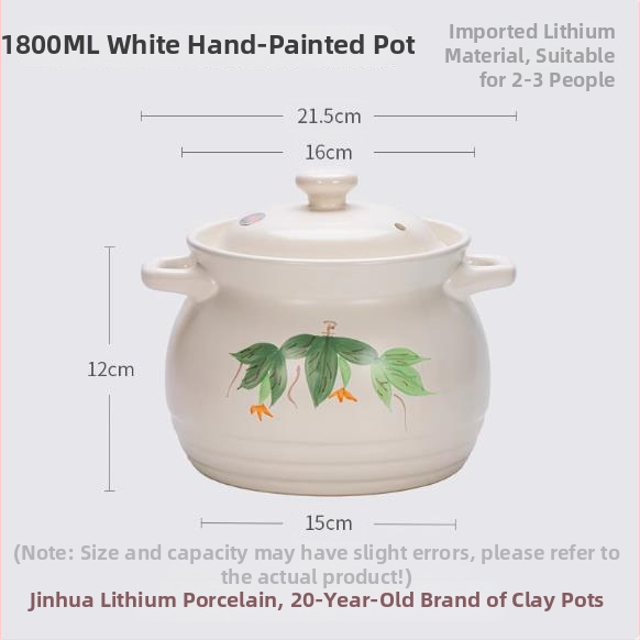 Oală ceramică de stil chinezesc pentru supă și terci, rezistentă la temperaturi înalte