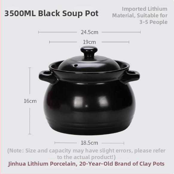 Oală ceramică de stil chinezesc pentru supă și terci, rezistentă la temperaturi înalte
