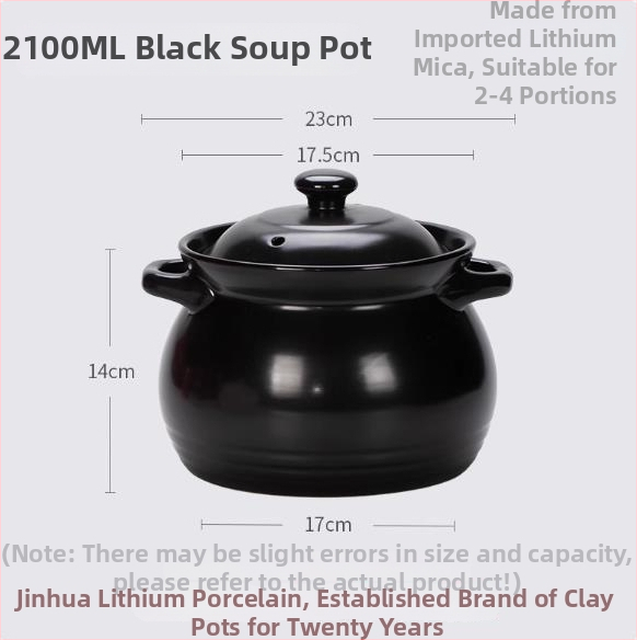 Oală ceramică de stil chinezesc pentru supă și terci, rezistentă la temperaturi înalte