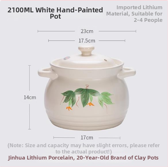 Oală ceramică de stil chinezesc pentru supă și terci, rezistentă la temperaturi înalte