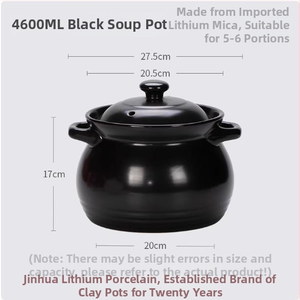 Oală ceramică de stil chinezesc pentru supă și terci, rezistentă la temperaturi înalte