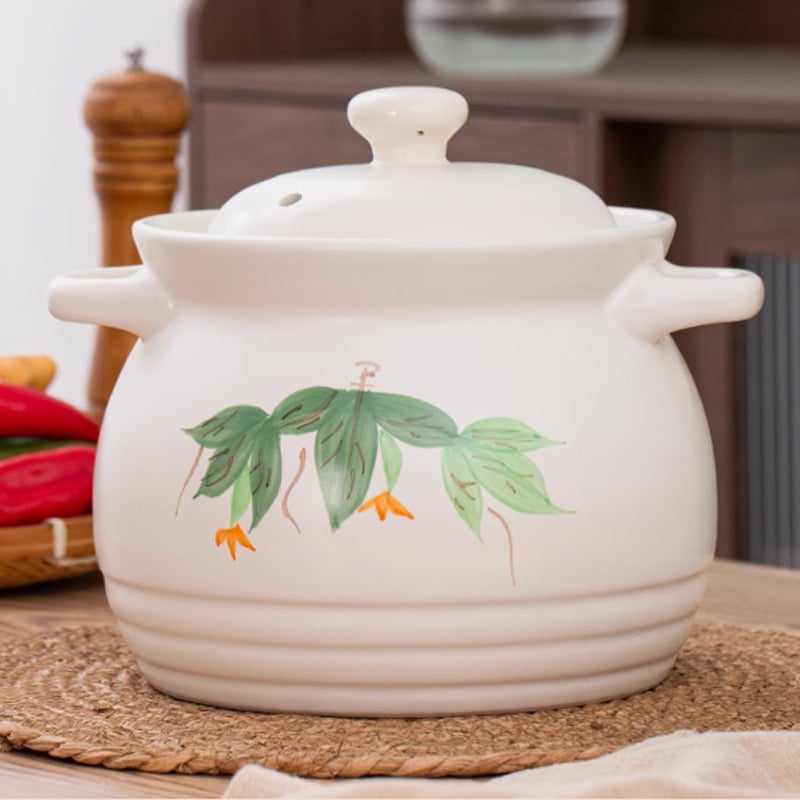 Oală ceramică de stil chinezesc pentru supă și terci, rezistentă la temperaturi înalte
