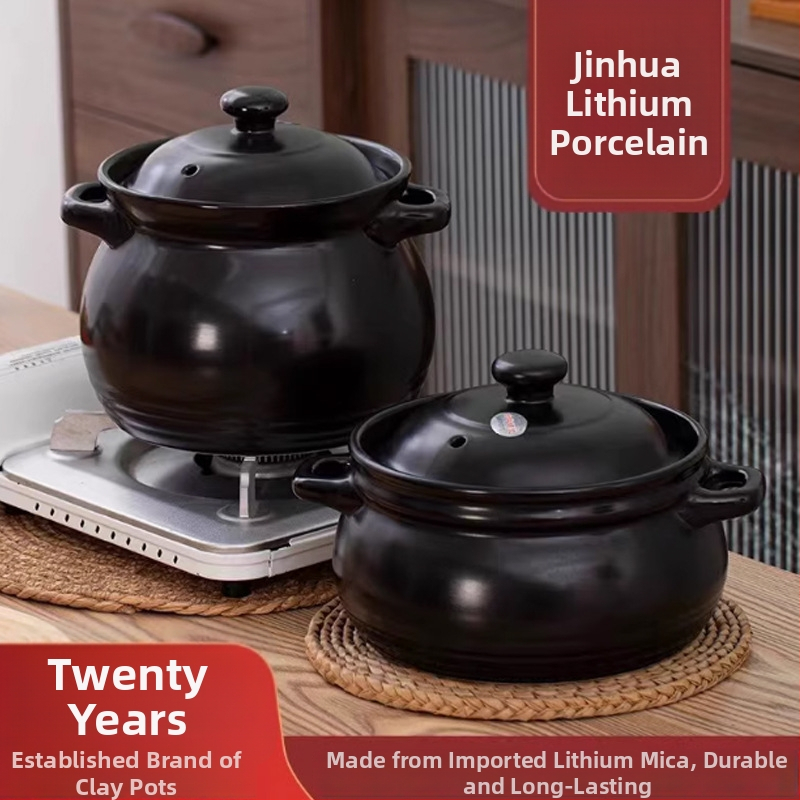 Oală ceramică de stil chinezesc pentru supă și terci, rezistentă la temperaturi înalte