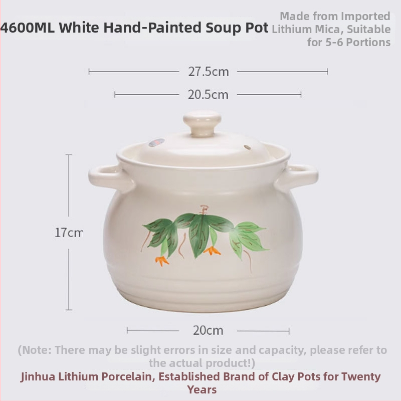 Oală ceramică de stil chinezesc pentru supă și terci, rezistentă la temperaturi înalte