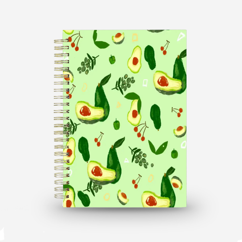 Spiralni dnevnik Kiwi s prilagođenim logotipom, kreativno i slatko, A5, 100 stranica, papir 80 g/m²