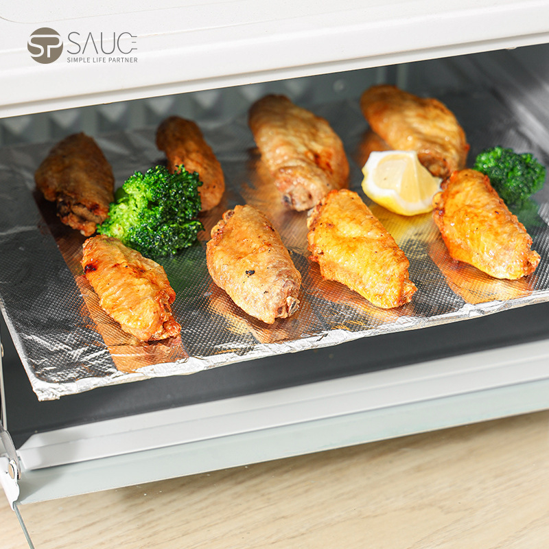 Folie de aluminiu alimentară, 30 foi ambalate, mai groase, pentru uz casnic, pentru grătar, rezistentă la temperaturi înalte, potrivită pentru cuptor și friteuză cu aer.