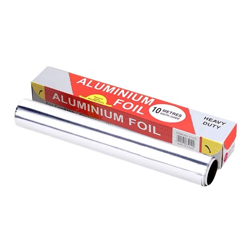 Folie de aluminiu groasă pentru grătar și coacere, înfășurare carne, lungime personalizabilă, grosime 10 μm, 200 g