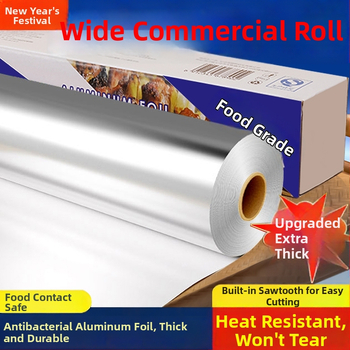 Folie de aluminiu alimentară, extra groasă, pentru friteuza cu aer, antiaderentă, rezistentă la căldură, la ulei și la pete, 0,1 mm, role de 10/20/30 m
