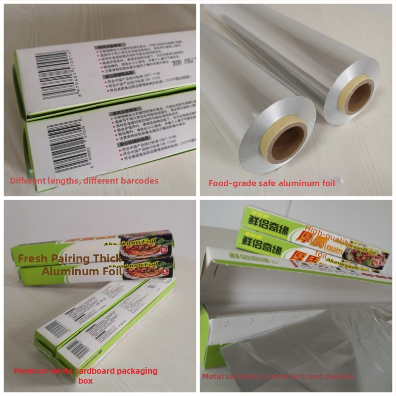 folie de aluminiu alimentară, grosime mare, pentru coacere, grătar și ambalare la take-away — rolă 5–120 m