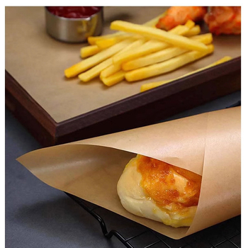 Hârtie pătrată personalizabilă pentru absorbția uleiului, pentru pui prăjit și cartofi prăjiți, hârtie de copt pentru uz casnic, culoare naturală