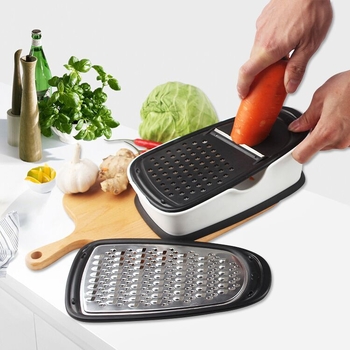 Tăietor multifuncțional din oțel inoxidabil pentru legume, răzuire de cartofi, decojire și ras morcovi, presare fructe.