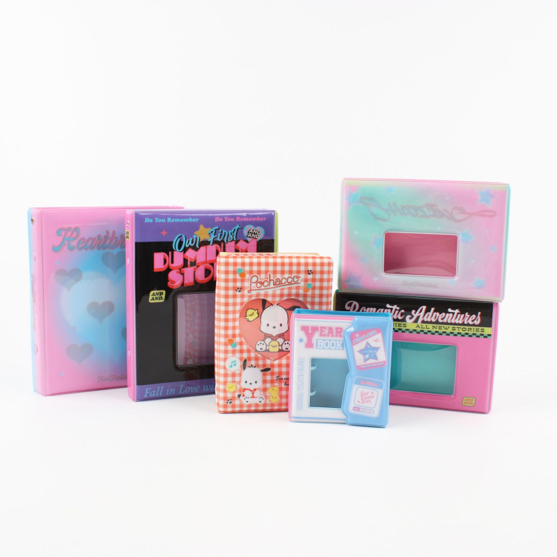 Album foto din PVC cu pagini Polaroid decupate în formă de stea, modele personalizabile, pagini PP interioare, organizator de fotografii