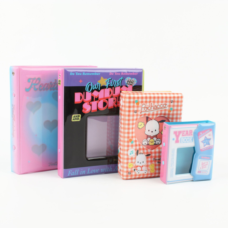 Album foto din PVC cu pagini Polaroid decupate în formă de stea, modele personalizabile, pagini PP interioare, organizator de fotografii