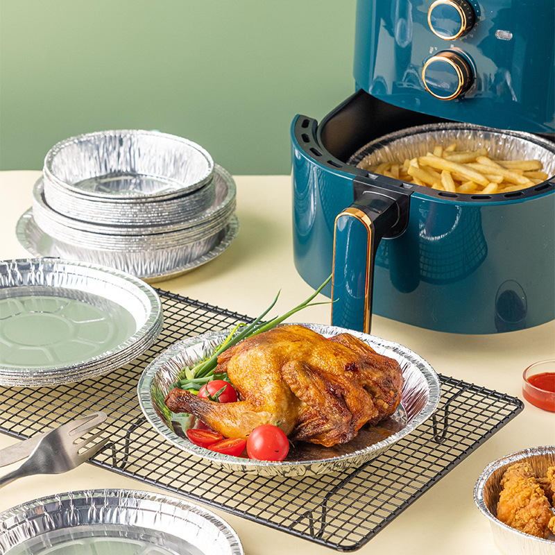 Tavă din folie de aluminiu cu hârtie absorbantă pentru ulei, pentru friteuză cu aer și cuptor