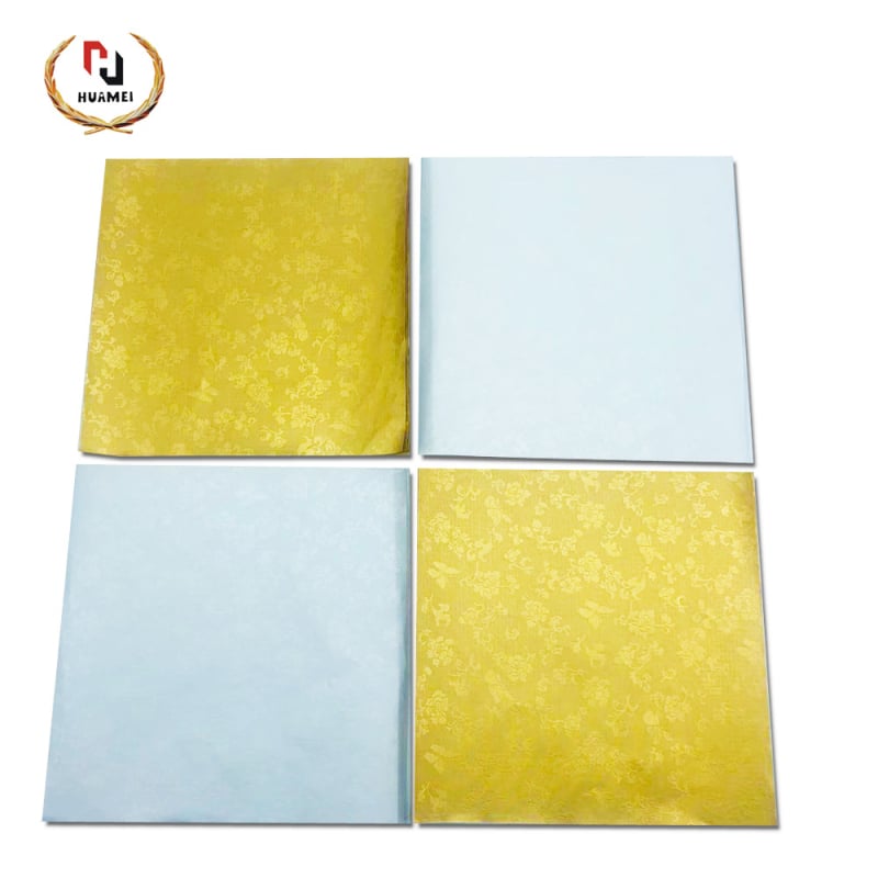 Model personalizat cu motiv cu trandafiri aurii, 50×70 cm, foaie plată din folie de aluminiu cu hârtie compozită pentru bucătărie – folie alimentară