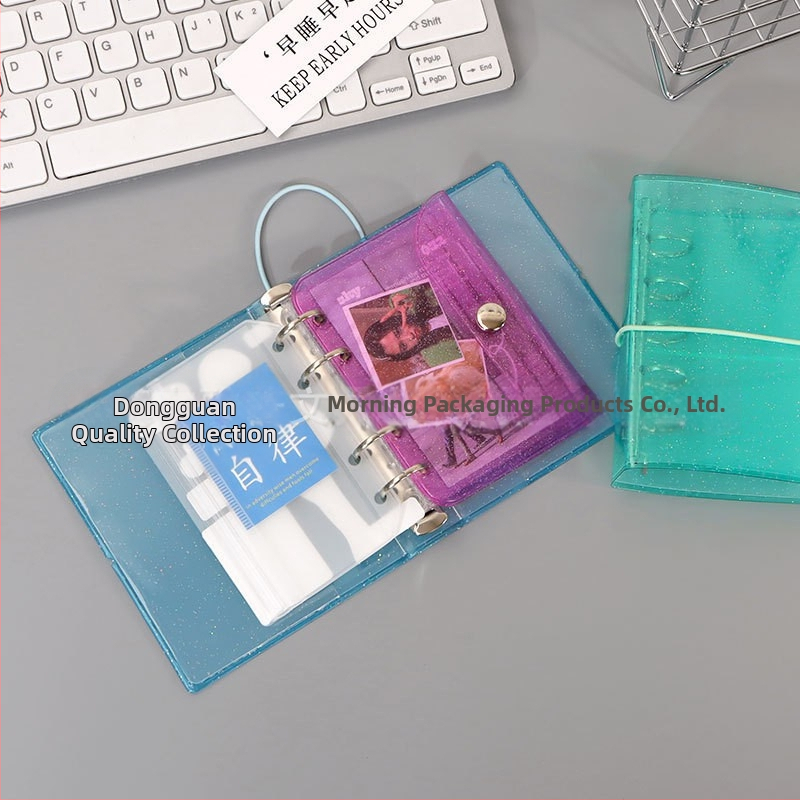 Binder cu husă M5, personalizabil, copertă transparentă, spațiu detașabil pentru fotografii și carduri