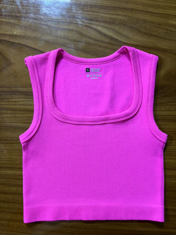 Top de yoga fără mâneci, decolteu pătrat, plus size, uscare rapidă, pentru alergare