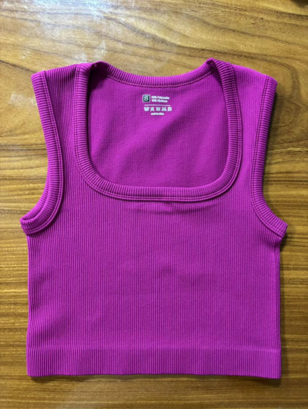 Top de yoga fără mâneci, decolteu pătrat, plus size, uscare rapidă, pentru alergare