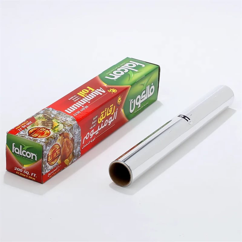 Folie de aluminiu alimentară, grosime 0,015 mm, rol mare pentru grătare comerciale, rezistentă la căldură și umiditate, lățimi 30 cm și 45 cm