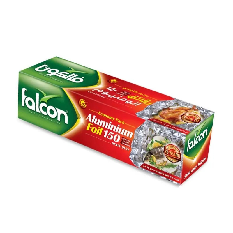 Folie de aluminiu alimentară, grosime 0,015 mm, rol mare pentru grătare comerciale, rezistentă la căldură și umiditate, lățimi 30 cm și 45 cm