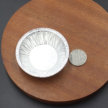 Cupe din aluminiu de unică folosință pentru tarte portugheze cu ou, forme cu fund adânc, dimensiuni 7,4 cm × 2,4 cm