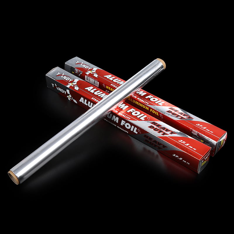 Rolă de folie de aluminiu în stil coreean pentru pui la cuptor, o singură utilizare, bucătărie, 45mm × 5/10/15 m, grosime 0,015 mm, biodegradabil, imprimat logo, personalizare