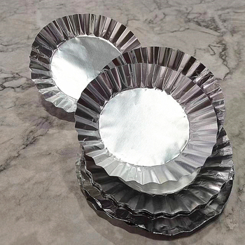 Tavă rotundă de copt din folie de aluminiu cu suport de hârtie, model K102