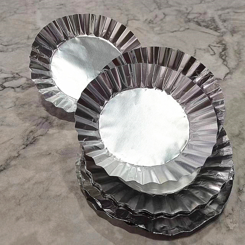 Tavă rotundă de copt din folie de aluminiu cu suport de hârtie, model K102