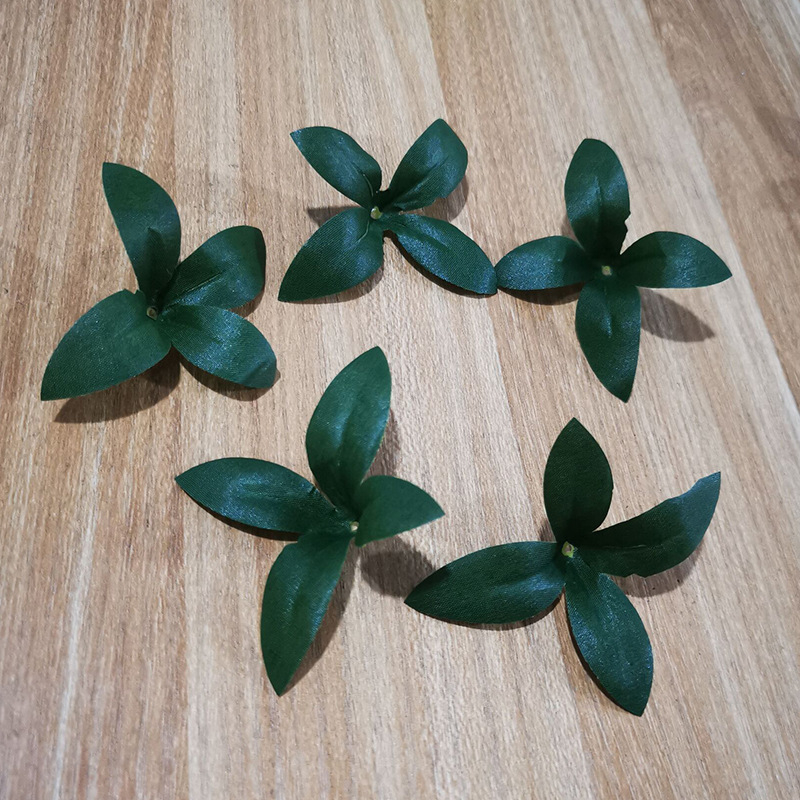 Floare artificială cu frunze de rod și plasă mătase, plantă decorativă pentru ședințe foto