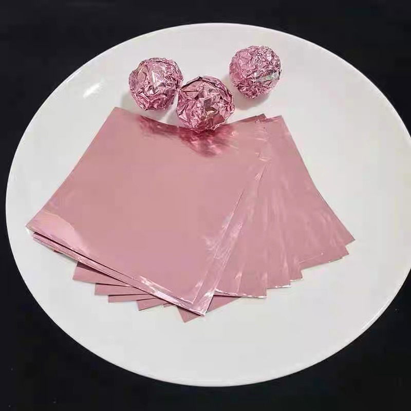 Folie alimentară pentru ambalarea ciocolatei: folie de aluminiu colorată cu relief, hârtie de ambalaj pentru bomboane, zahăr brun și ceai