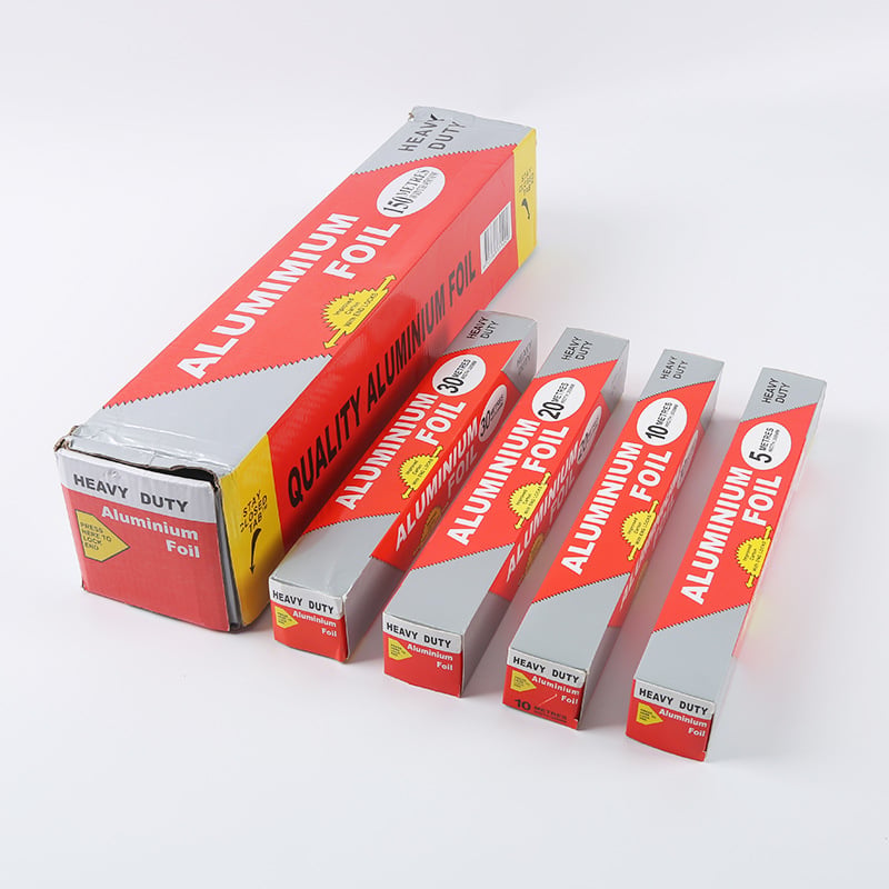 Folie de aluminiu, 30–45 cm, pentru grătar și coacere, potrivită pentru pui și carne, grosime 0,02 mm