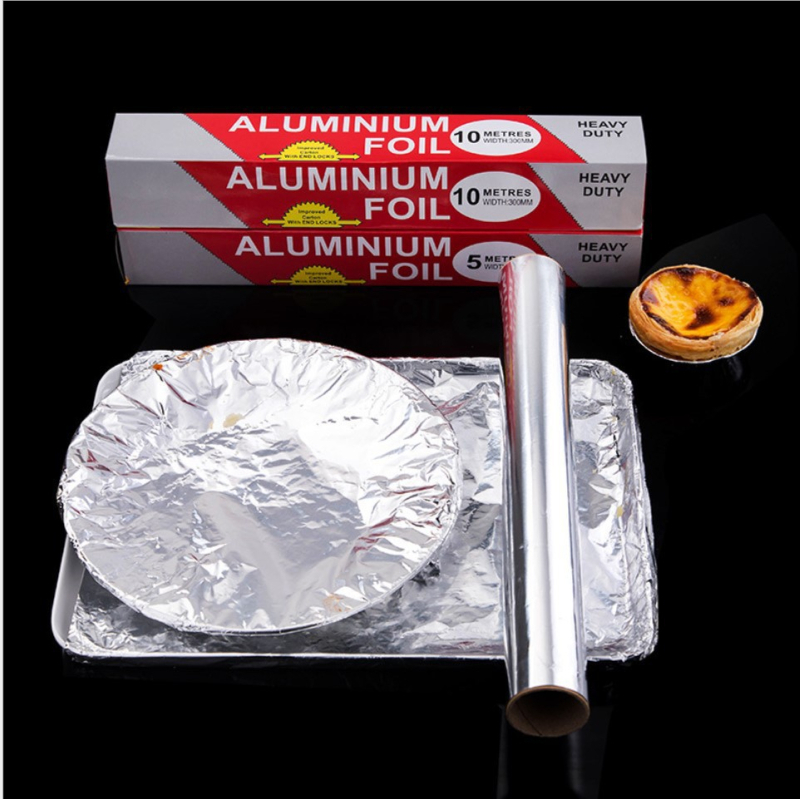folie groasă de aluminiu pentru grătar și coacere, folie pentru cuptor, rezistentă la ulei, temperaturi înalte, 30 cm x 3 m