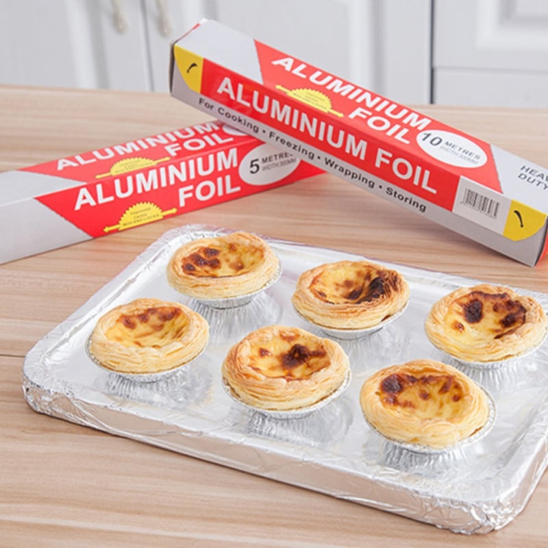 folie groasă de aluminiu pentru grătar și coacere, folie pentru cuptor, rezistentă la ulei, temperaturi înalte, 30 cm x 3 m