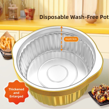 Vas de unică folosință din folie de aluminiu pentru hot pot, gros, fără spălare, pentru uz casnic și comercial.