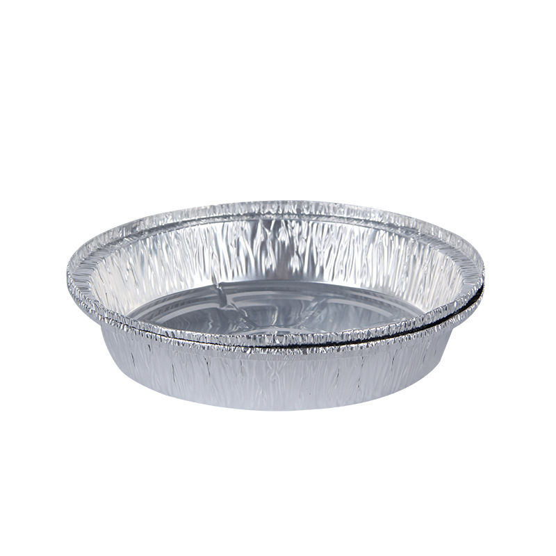 Tavă rotundă din folie de aluminiu, de unică folosință, pentru air fryer și grătar, rezistentă la temperaturi înalte