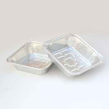 Cutie de unică folosință din folie de aluminiu, tavă pătrată din folie de aluminiu pentru take-away, grătar și coacere