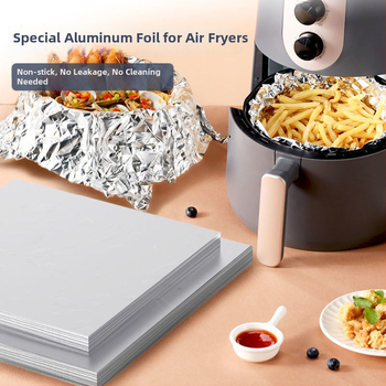 Foi groase de folie de aluminiu pentru grătar și friteuză cu aer, antiaderente, rezistente la temperaturi înalte