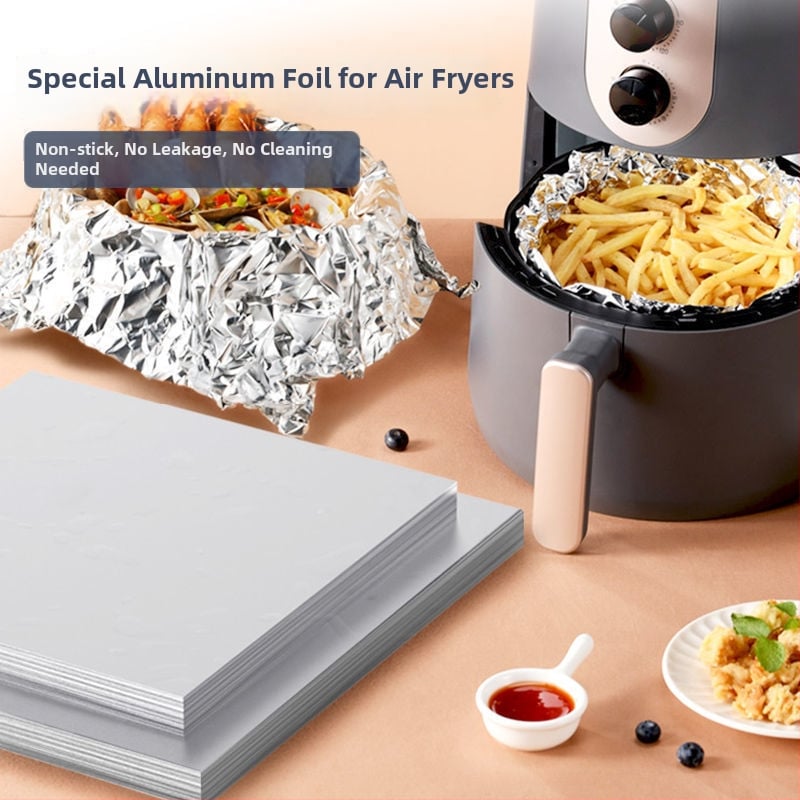 Foi groase de folie de aluminiu pentru grătar și friteuză cu aer, antiaderente, rezistente la temperaturi înalte