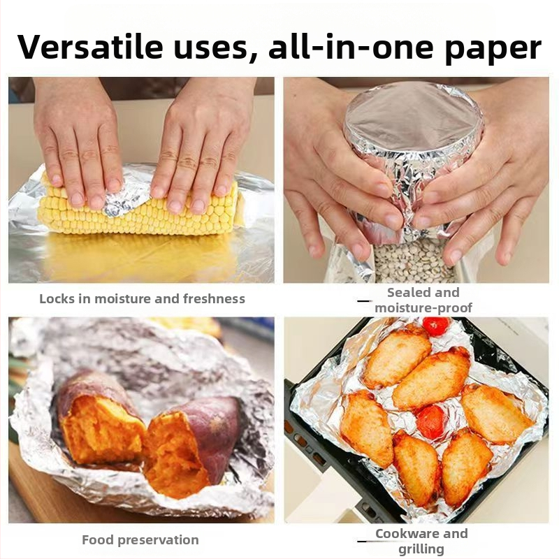 Folie de aluminiu de unică folosință, rezistente la ulei, pentru friteza cu aer, felii de folie