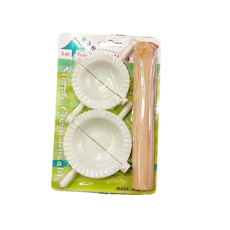 Set din plastic, trei piese, pentru prepararea găluștelor, cu făcăleț