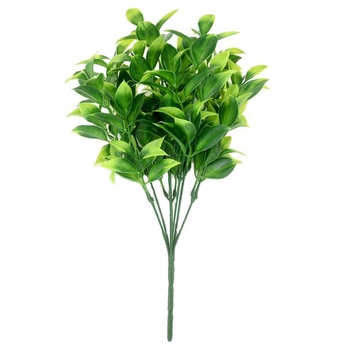 Buchet artificial cu frunze portocalii din plastic pentru decor